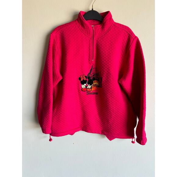 Disney Resorts quilted pullover pink 1/2 zip size Small - Picture 1 of 4